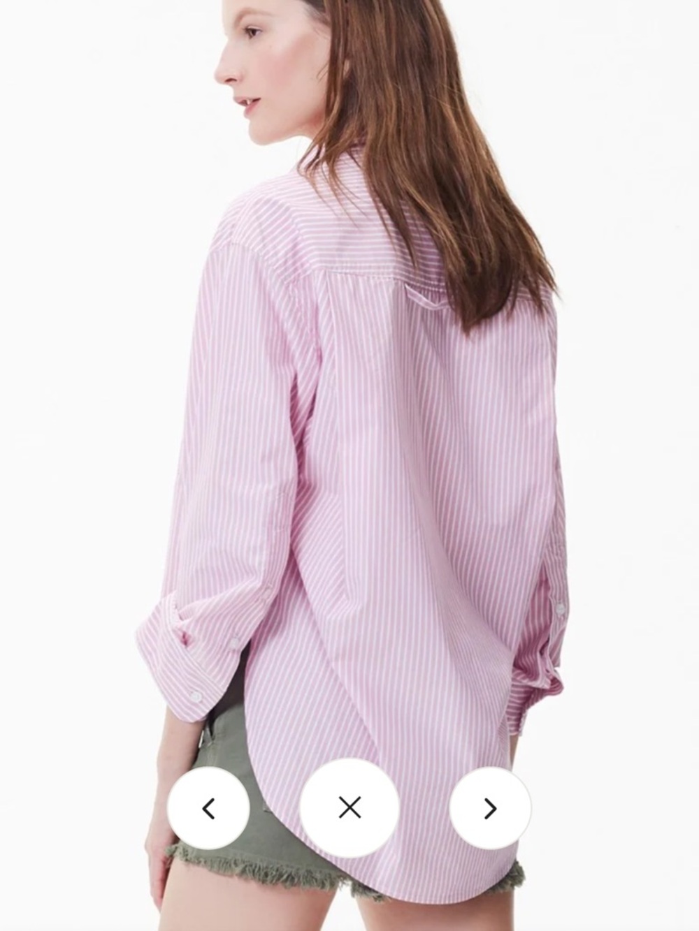 Citizens Of Humanity Pink and White Striped Shirt - Picture 3 of 6